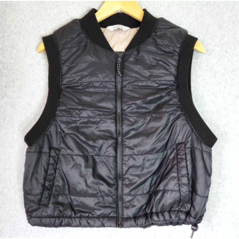 Alpine Design Cropped Puffer Vest Women's Size Large Black